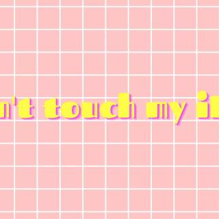 Don't Touch My computer pink wallpaper