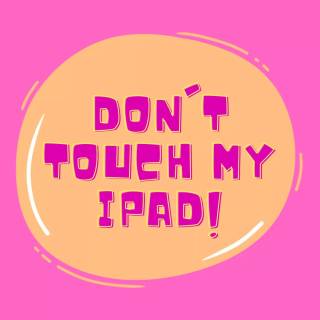Don't Touch My computer pink wallpaper