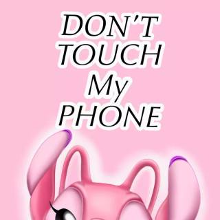 Don't Touch My Tablet pink wallpaper