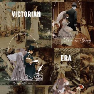 Victorian collage wallpaper