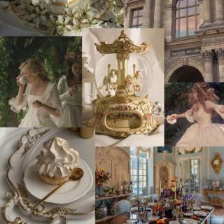 Victorian collage wallpaper