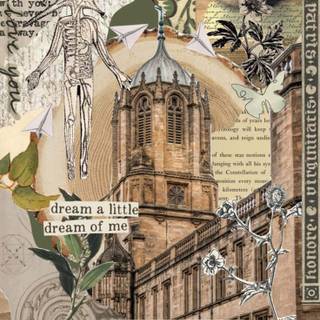 Victorian collage wallpaper