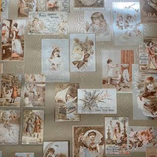 Victorian collage wallpaper