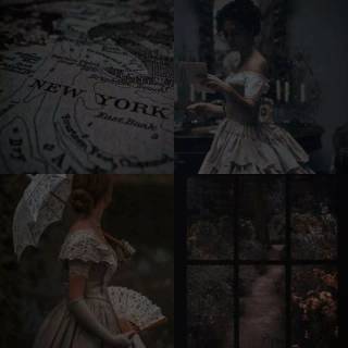 Victorian collage wallpaper