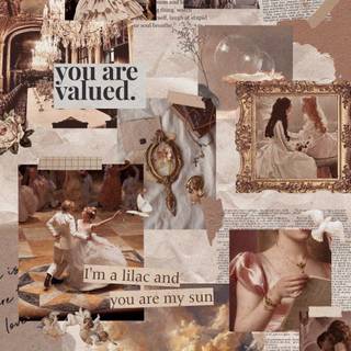 Victorian collage wallpaper