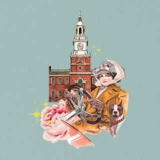 Victorian collage wallpaper