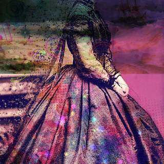 Victorian collage wallpaper