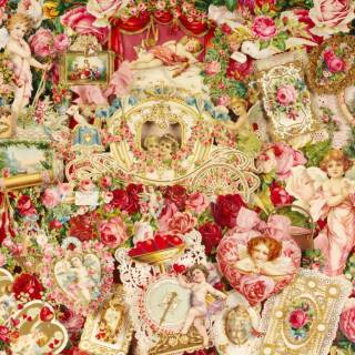 Victorian collage wallpaper