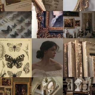 Victorian collage wallpaper