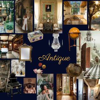 Victorian collage wallpaper