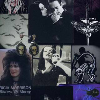 Gothic aesthetic collage wallpaper