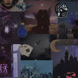 Gothic aesthetic collage wallpaper