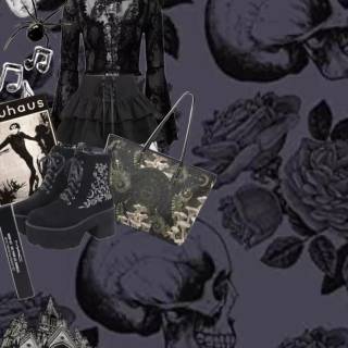 Gothic aesthetic collage wallpaper