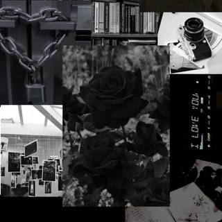 Gothic aesthetic collage wallpaper