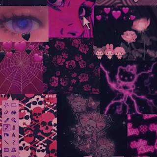Gothic aesthetic collage wallpaper