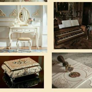 Victorian aesthetic collage wallpaper