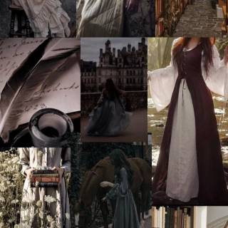 Victorian aesthetic collage wallpaper