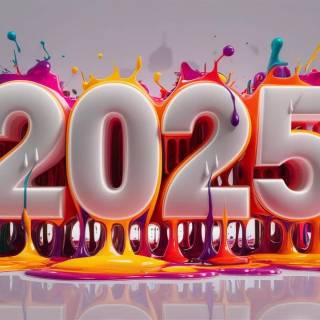 Aesthetic New Year 2025 wallpaper