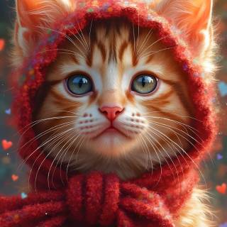 AI winter kittens wallpaper