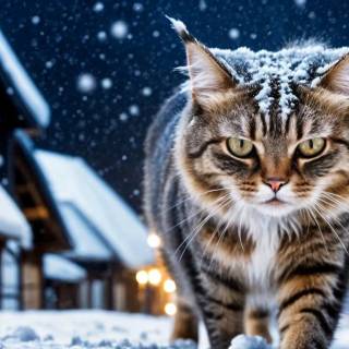 AI winter kittens wallpaper