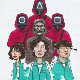 Player 456 Squid Game wallpaper