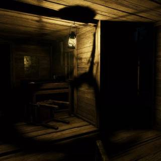 Dark cabin wallpaper