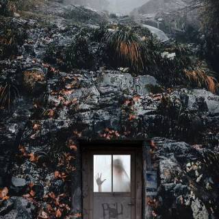 Dark cabin wallpaper