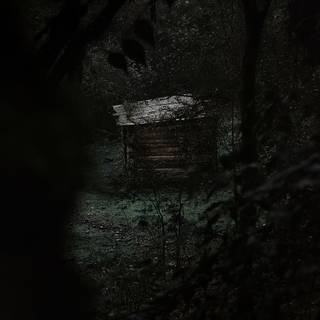 Dark cabin wallpaper