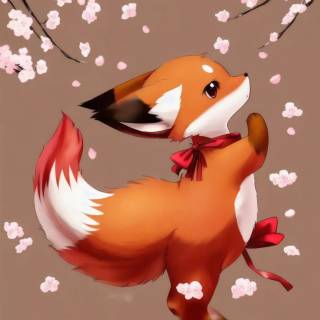 Anime fox spring wallpaper