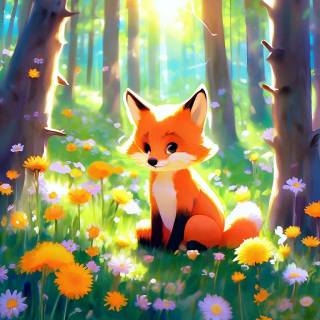 Anime fox spring wallpaper