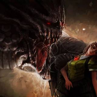 Scary monster girl wallpaper