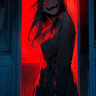 Scary anime phone wallpaper