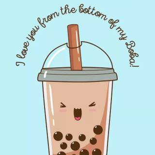 Chocolate boba wallpaper