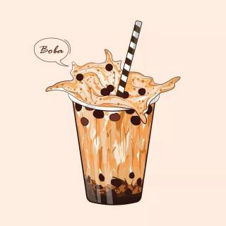 Chocolate boba wallpaper