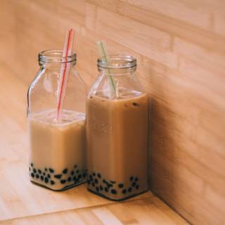 Chocolate boba wallpaper