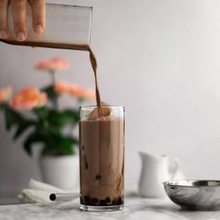 Chocolate boba wallpaper