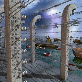 Electric fence wallpaper