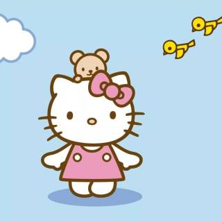Hello Kitty collage laptop wallpaper