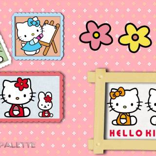 Hello Kitty collage laptop wallpaper