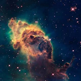 Galaxy and clouds wallpaper