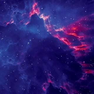 Galaxy and clouds wallpaper