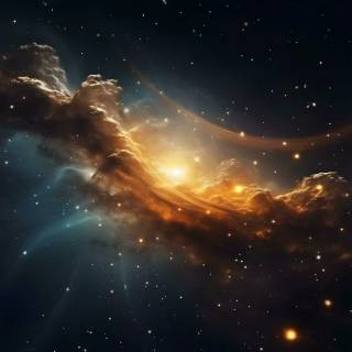 Galaxy and clouds wallpaper