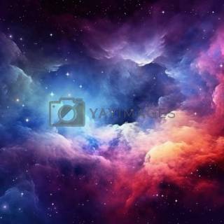 Galaxy and clouds wallpaper