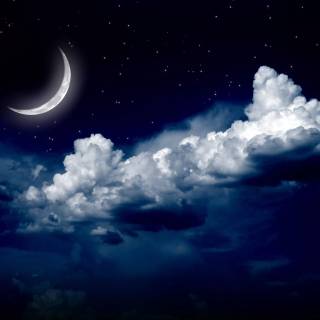 Galaxy and clouds wallpaper