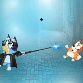 Bluey x Harry Potter wallpaper