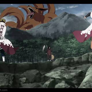 Minato vs Madara wallpaper