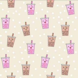 Preppy boba wallpaper