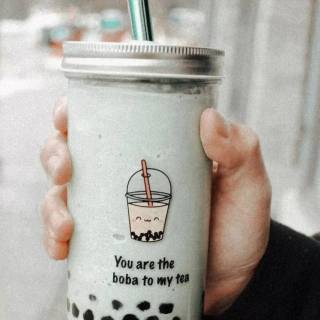 Preppy boba wallpaper