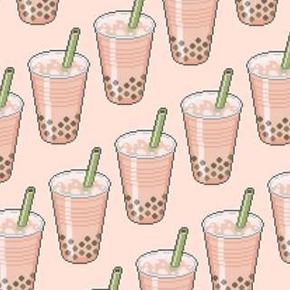Preppy boba wallpaper