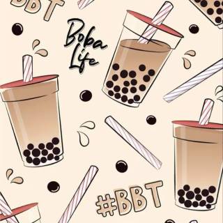 Preppy boba wallpaper